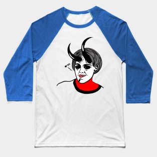 Smoking Succubus Baseball T-Shirt